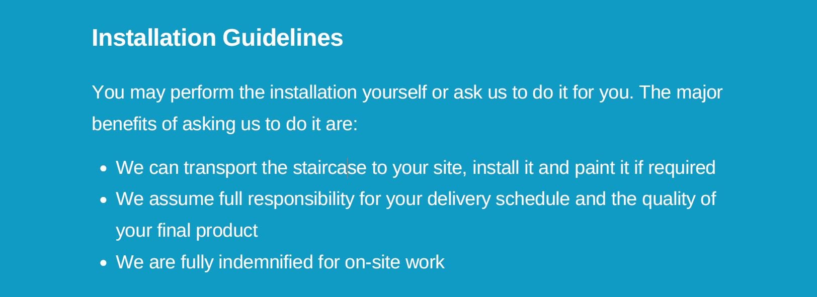 installation guidelines